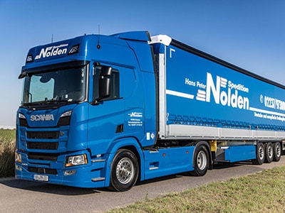 Blue truck of Spedition Nolden